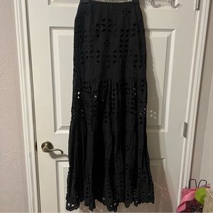Maxi Eyelet Skirt